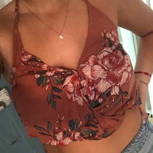 BillaBong Floral Crop Top Halter Top